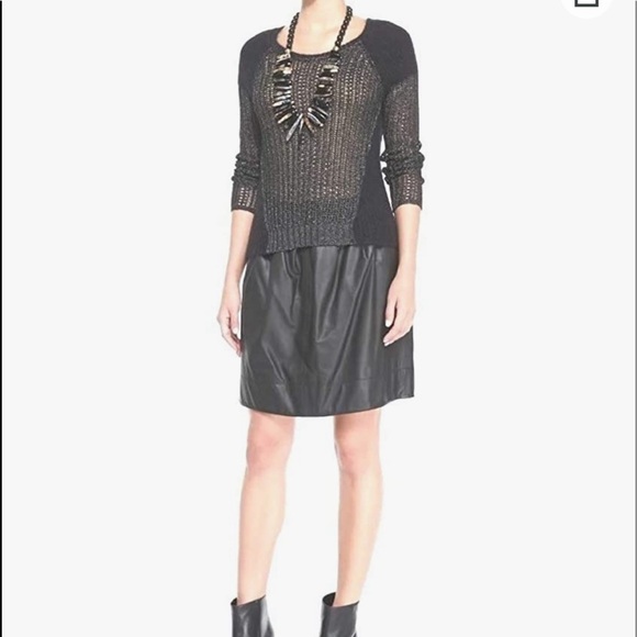 Ellen Fisher The Fisher Project Long Sleeve Gray/Black Metallic Sweater Size M - Picture 12 of 12